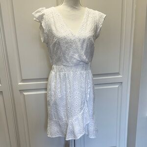 Jessica Simpson White Eyelet Mini Dress